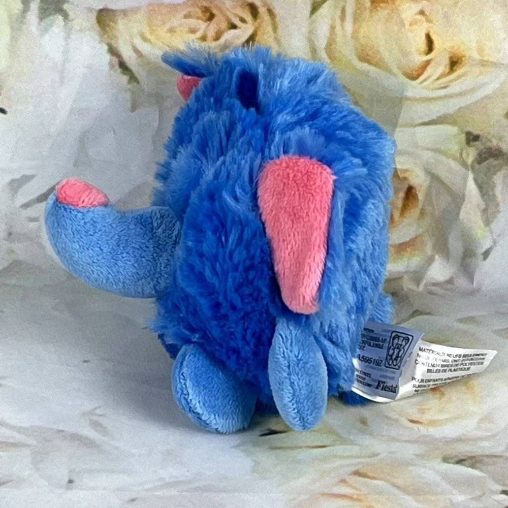 ELEPHANT Plush Lubby Cubbies FIESTA Blue Fluff Ball Green Eyes Stuffed Animal